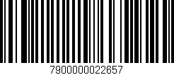 Código de barras (EAN, GTIN, SKU, ISBN): '7900000022657'