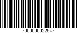 Código de barras (EAN, GTIN, SKU, ISBN): '7900000022947'