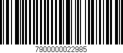 Código de barras (EAN, GTIN, SKU, ISBN): '7900000022985'