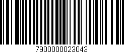 Código de barras (EAN, GTIN, SKU, ISBN): '7900000023043'