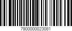 Código de barras (EAN, GTIN, SKU, ISBN): '7900000023081'
