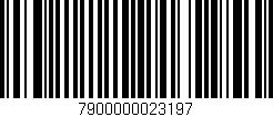 Código de barras (EAN, GTIN, SKU, ISBN): '7900000023197'