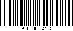 Código de barras (EAN, GTIN, SKU, ISBN): '7900000024194'