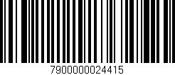 Código de barras (EAN, GTIN, SKU, ISBN): '7900000024415'