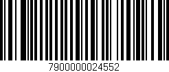 Código de barras (EAN, GTIN, SKU, ISBN): '7900000024552'