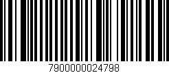 Código de barras (EAN, GTIN, SKU, ISBN): '7900000024798'