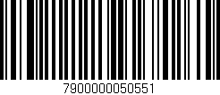 Código de barras (EAN, GTIN, SKU, ISBN): '7900000050551'