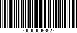 Código de barras (EAN, GTIN, SKU, ISBN): '7900000053927'