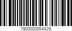 Código de barras (EAN, GTIN, SKU, ISBN): '7900000054429'