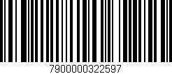 Código de barras (EAN, GTIN, SKU, ISBN): '7900000322597'