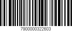 Código de barras (EAN, GTIN, SKU, ISBN): '7900000322603'