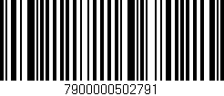 Código de barras (EAN, GTIN, SKU, ISBN): '7900000502791'