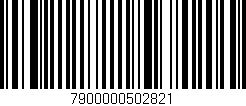 Código de barras (EAN, GTIN, SKU, ISBN): '7900000502821'