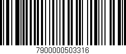 Código de barras (EAN, GTIN, SKU, ISBN): '7900000503316'