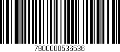 Código de barras (EAN, GTIN, SKU, ISBN): '7900000536536'