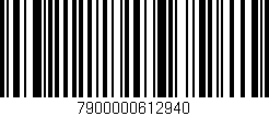 Código de barras (EAN, GTIN, SKU, ISBN): '7900000612940'