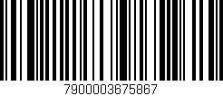Código de barras (EAN, GTIN, SKU, ISBN): '7900003675867'
