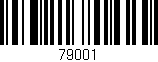 Código de barras (EAN, GTIN, SKU, ISBN): '79001'