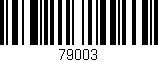 Código de barras (EAN, GTIN, SKU, ISBN): '79003'
