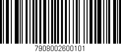 Código de barras (EAN, GTIN, SKU, ISBN): '7908002600101'