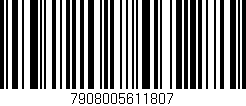 Código de barras (EAN, GTIN, SKU, ISBN): '7908005611807'
