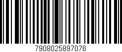 Código de barras (EAN, GTIN, SKU, ISBN): '7908025897076'