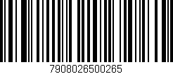 Código de barras (EAN, GTIN, SKU, ISBN): '7908026500265'