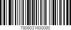 Código de barras (EAN, GTIN, SKU, ISBN): '7908031600080'