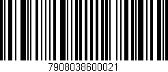 Código de barras (EAN, GTIN, SKU, ISBN): '7908038600021'