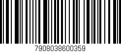 Código de barras (EAN, GTIN, SKU, ISBN): '7908038600359'