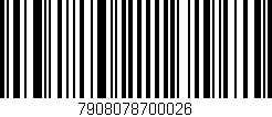Código de barras (EAN, GTIN, SKU, ISBN): '7908078700026'