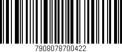Código de barras (EAN, GTIN, SKU, ISBN): '7908078700422'
