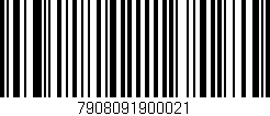 Código de barras (EAN, GTIN, SKU, ISBN): '7908091900021'