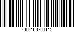 Código de barras (EAN, GTIN, SKU, ISBN): '7908103700113'