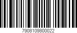 Código de barras (EAN, GTIN, SKU, ISBN): '7908109800022'