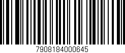 Código de barras (EAN, GTIN, SKU, ISBN): '7908184000645'