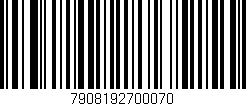 Código de barras (EAN, GTIN, SKU, ISBN): '7908192700070'