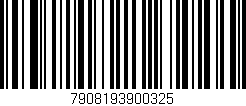 Código de barras (EAN, GTIN, SKU, ISBN): '7908193900325'