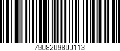 Código de barras (EAN, GTIN, SKU, ISBN): '7908209800113'