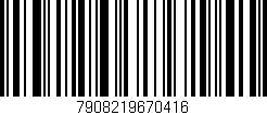 Código de barras (EAN, GTIN, SKU, ISBN): '7908219670416'