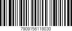Código de barras (EAN, GTIN, SKU, ISBN): '7909156118030'