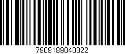 Código de barras (EAN, GTIN, SKU, ISBN): '7909189040322'