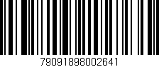 Código de barras (EAN, GTIN, SKU, ISBN): '79091898002641'