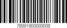 Código de barras (EAN, GTIN, SKU, ISBN): '79091900000009'