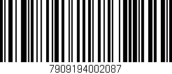 Código de barras (EAN, GTIN, SKU, ISBN): '7909194002087'