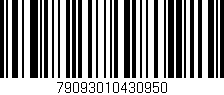 Código de barras (EAN, GTIN, SKU, ISBN): '79093010430950'