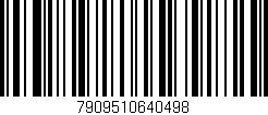 Código de barras (EAN, GTIN, SKU, ISBN): '7909510640498'