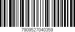 Código de barras (EAN, GTIN, SKU, ISBN): '7909527040359'