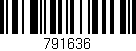 Código de barras (EAN, GTIN, SKU, ISBN): '791636'