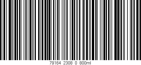 Código de barras (EAN, GTIN, SKU, ISBN): '79164_2308_0_800ml'